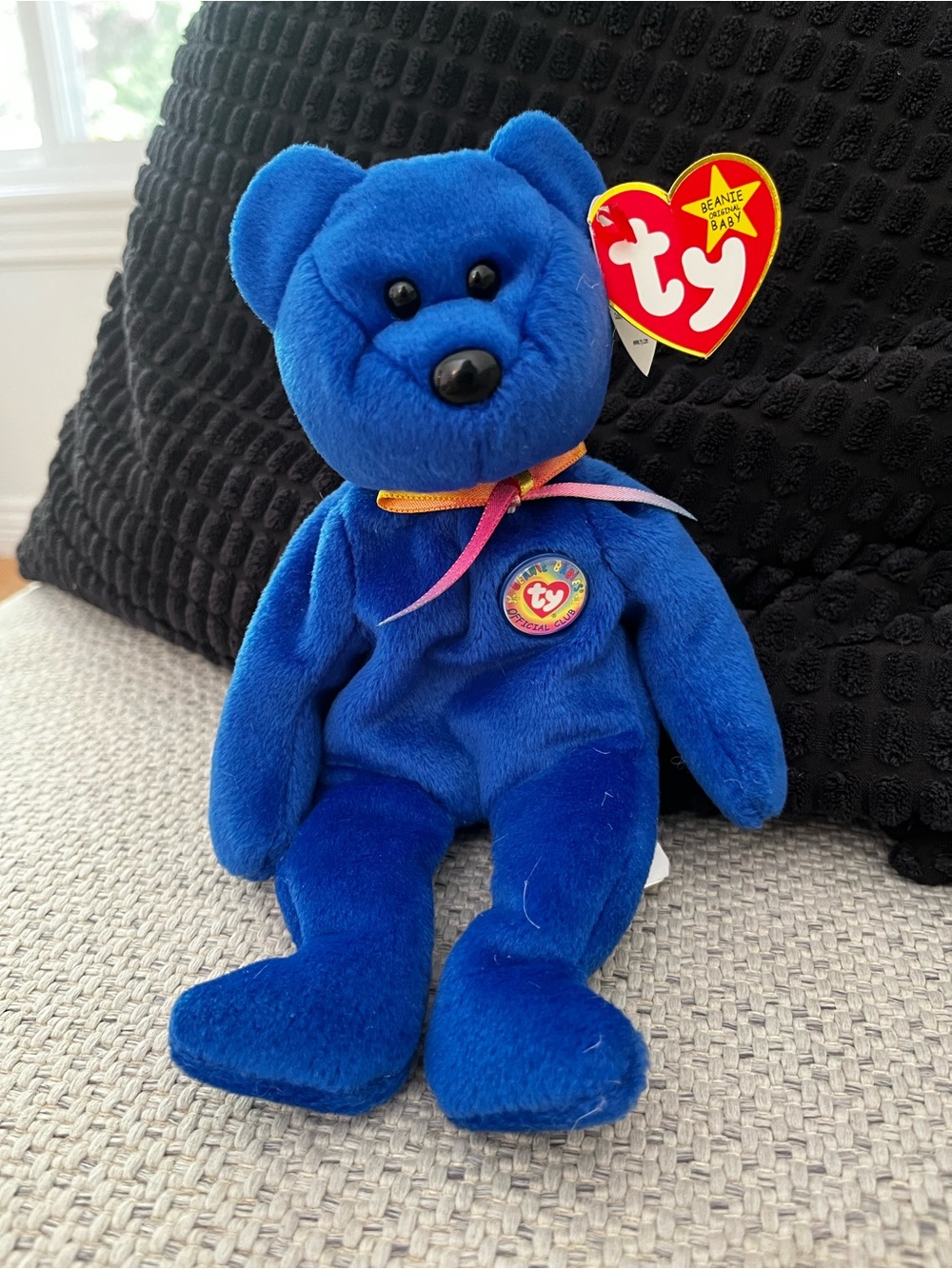 Rare and Retired Ty Clubby Royal Blue Beanie Baby
